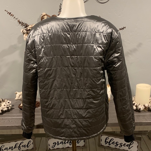 Champion Black Puffer Jacket Reversible - Picture 5 of 6